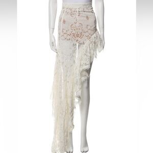 Bronx & Banco Lace Trim Asymmetrical Skirt xs